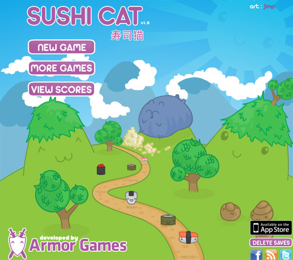 sushi-cat-play
